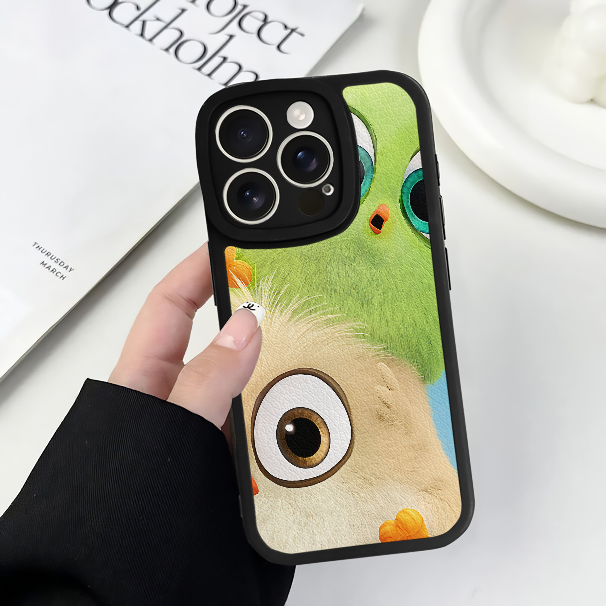 （画像用） Angry Birds アングリーバード 【iPhone 16シリーズ対応】シリコンスマホケース（レザー調） 材質：シリコン